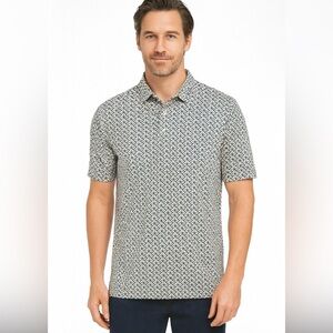 Straight Down Performance | Black/Tan Print Short Sleeve Shirt XXL